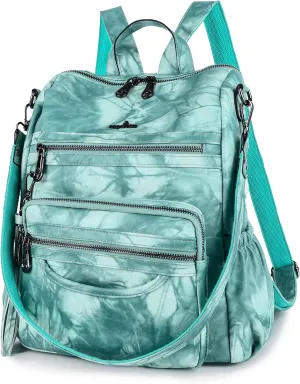 Angel Kiss Women's Backpacks & Purse - PU Leather Zipper Casual Backpacks & Shoulder Bags