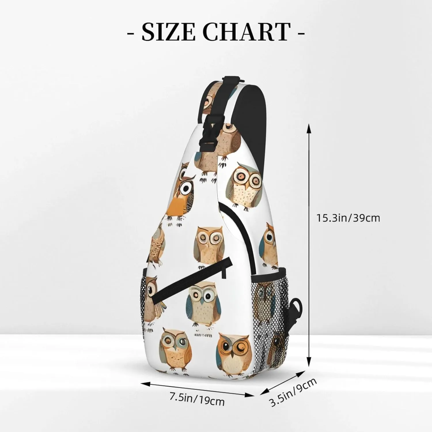 Animal Cartoon Owls Cute Print Cross Chest Bag Diagonally For Short-Distance Travel And Daily Use
