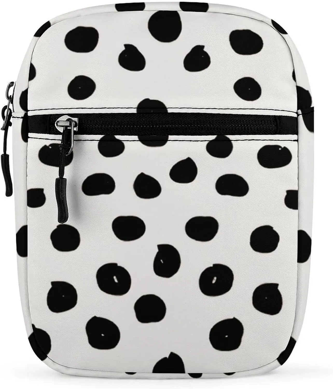 Animal Print Dots Black White Dalmatian Detachable Shoulder Strap Small Shoulder Bag Unisex