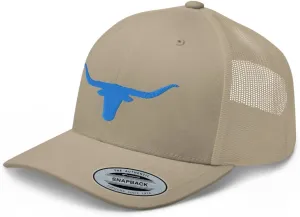 Aqua Western Texas Trucker Hat Light Blue Longhorn Country Hat Rodeo Cowboy Farm Ranch Snapback Cap Men Women