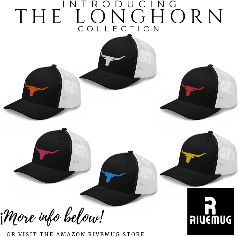 Aqua Western Texas Trucker Hat Light Blue Longhorn Country Hat Rodeo Cowboy Farm Ranch Snapback Cap Men Women