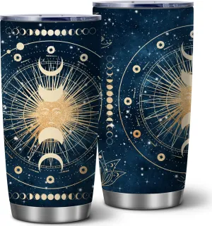 Astrology, Tarot Cards Celestial, Moon, Galaxy 20oz Insulated Tumbler | Stainless Steel Vacuum Tumbler Travel Coffee Mugs | Birthday Gifts for Women,1 Pcs