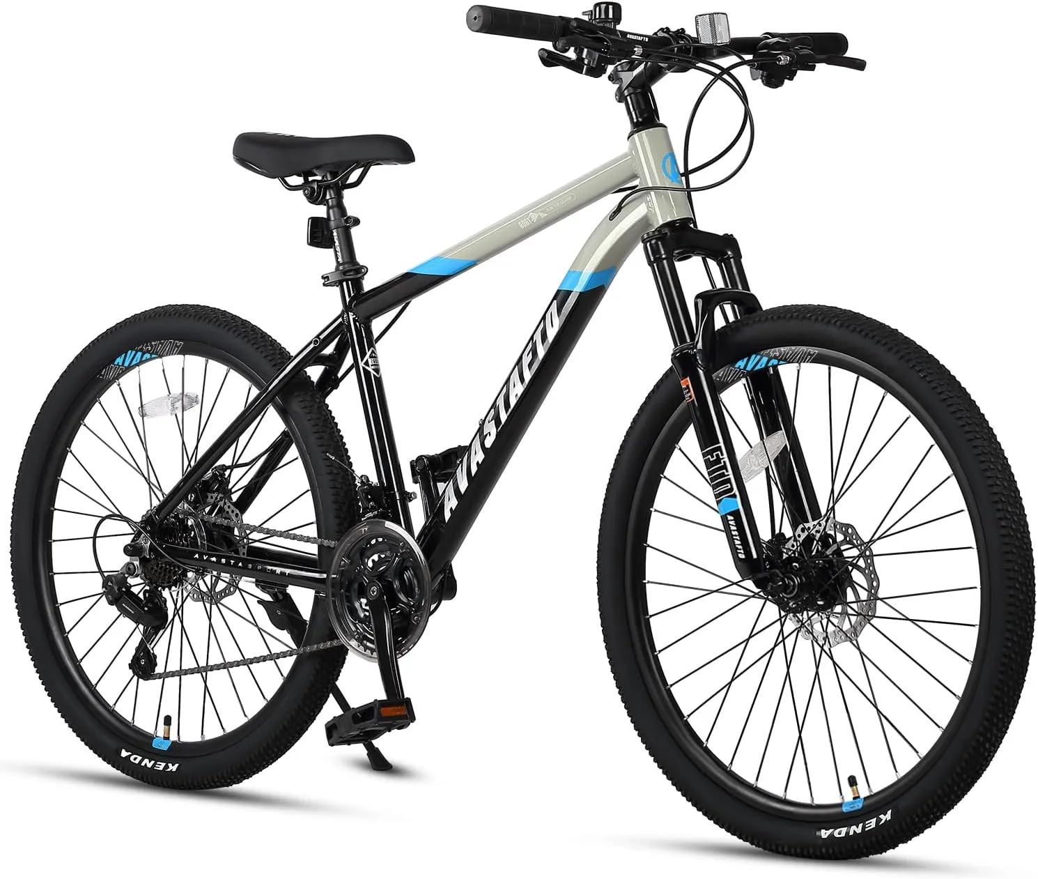 AVASTA Earth 26 27.5 inch Mountain Bike with 21-Speed，Aluminum Frame, Dual Disc Brake, Comfortable Saddle,Multiple Colors