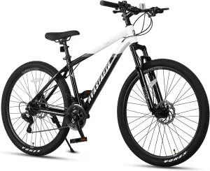 AVASTA Earth 26 27.5 inch Mountain Bike with 21-Speed，Aluminum Frame, Dual Disc Brake, Comfortable Saddle,Multiple Colors