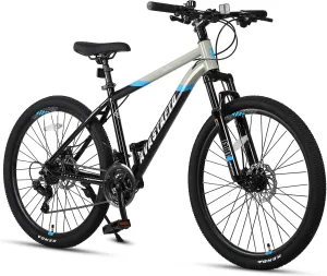 AVASTA Earth 26 27.5 inch Mountain Bike with 21-Speed，Aluminum Frame, Dual Disc Brake, Comfortable Saddle,Multiple Colors