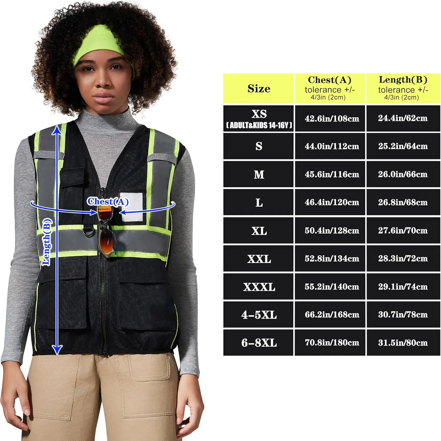 AYKRM 11 color Ladies High Vis Reflective Safety Vest for Women