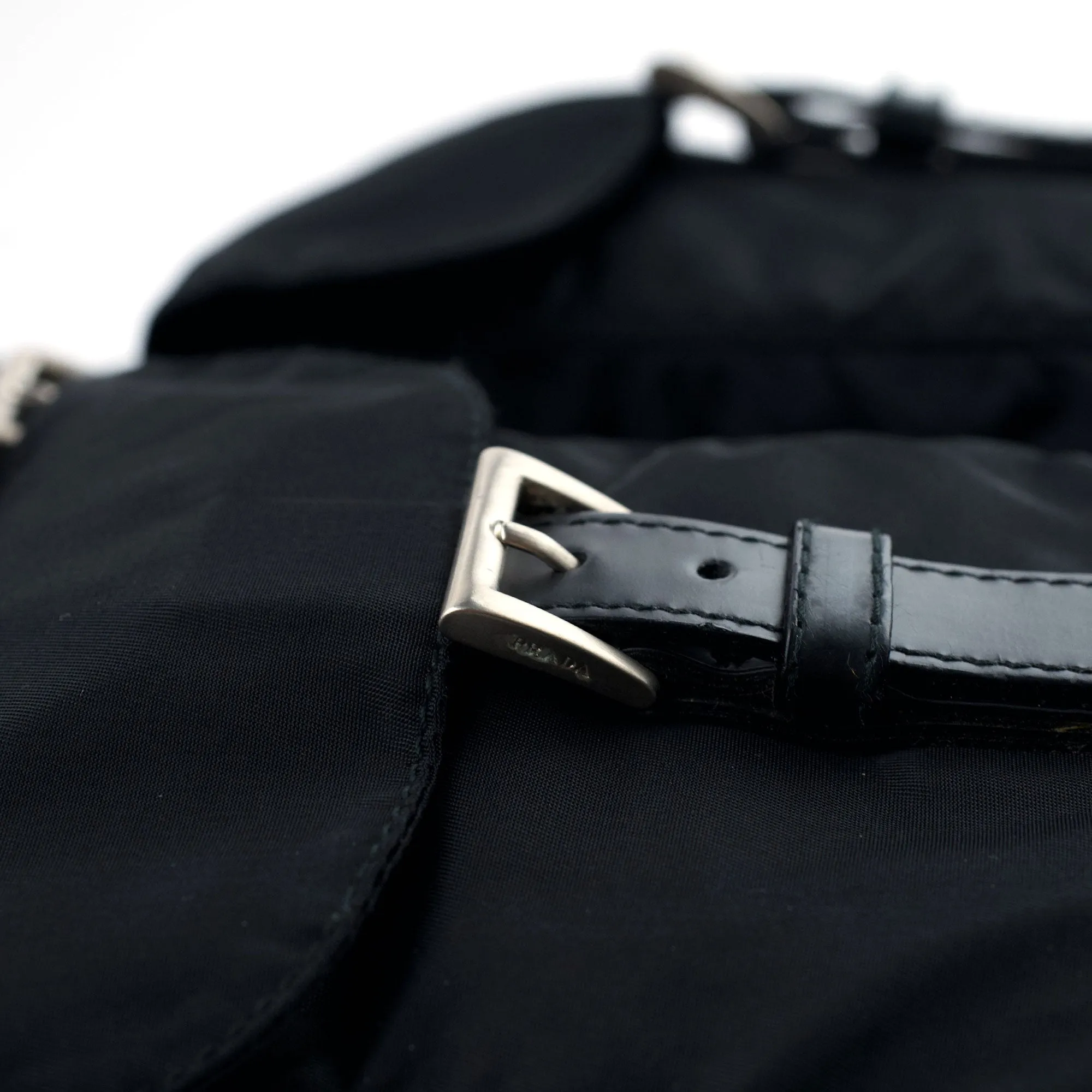 B2811 Black Tessuto Vela Backpack