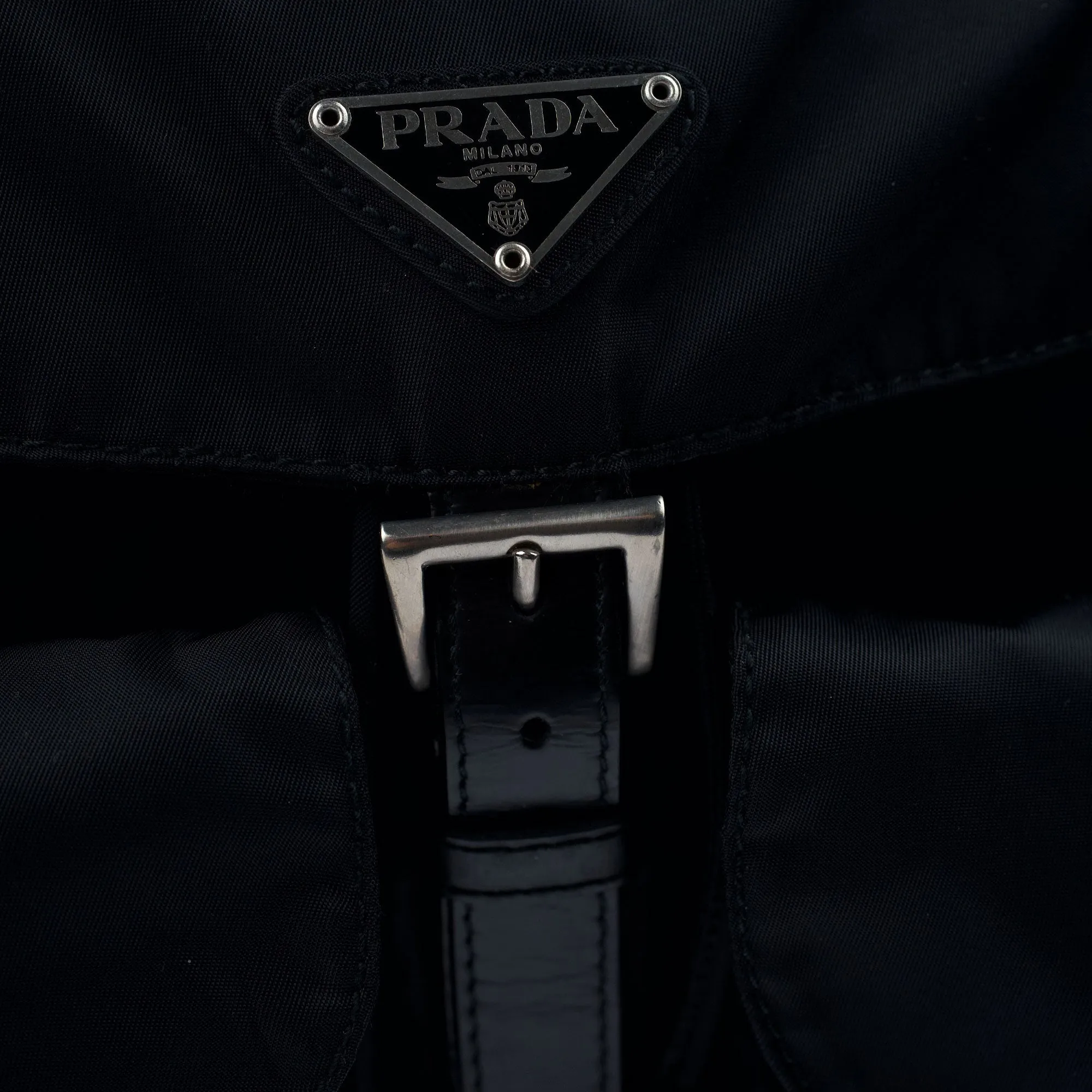 B2811 Black Tessuto Vela Backpack