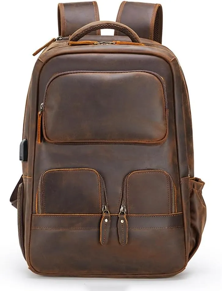 Backpack for Men Laptop Brown Travel Rusack Casual Daypack