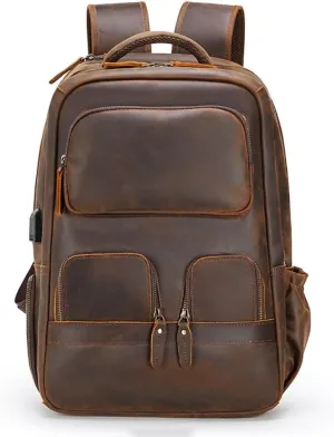 Backpack for Men Laptop Brown Travel Rusack Casual Daypack