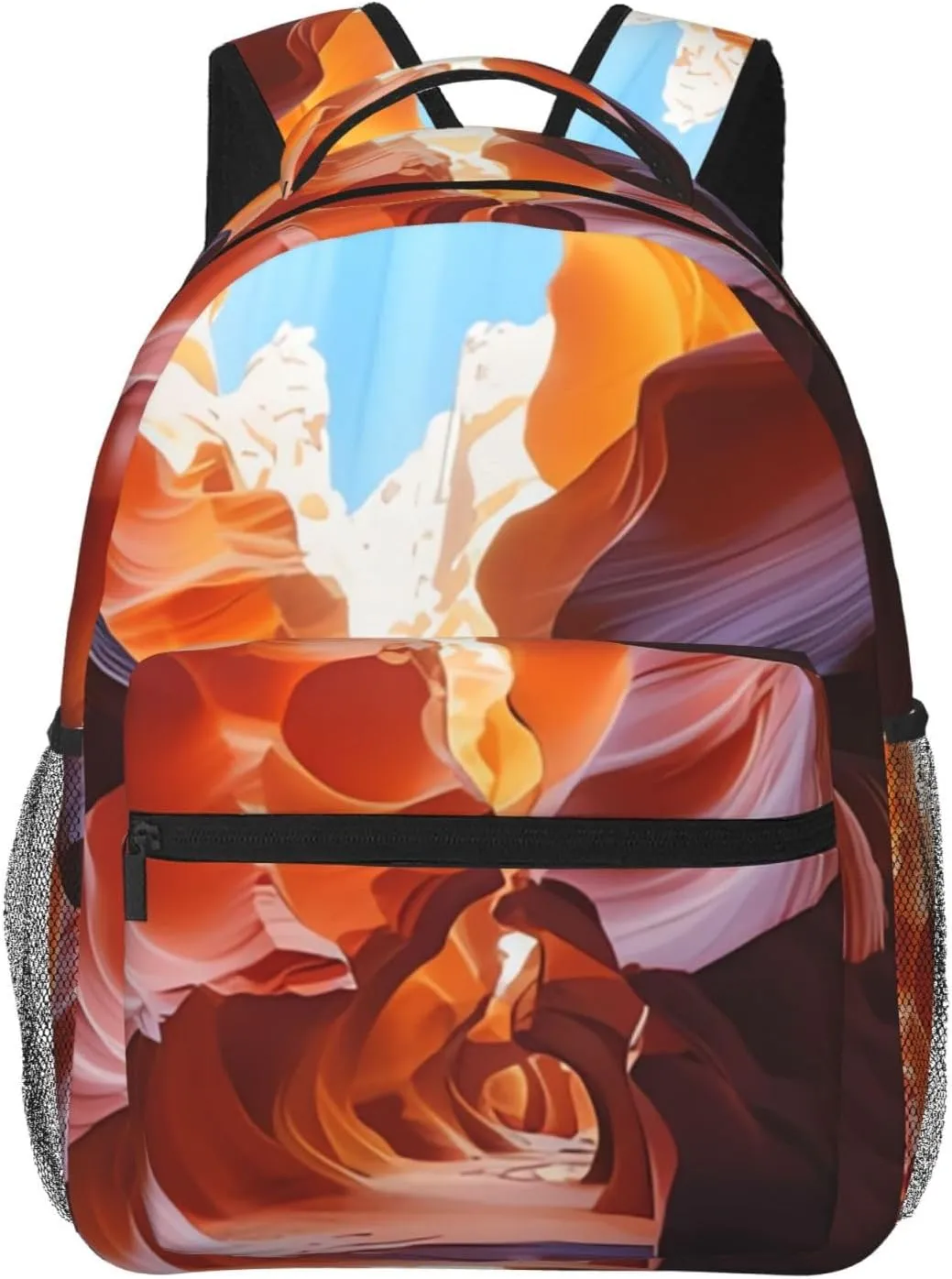 Backpack for Women Men's Casual Daypack Dog Catching Pheasant Hiking Rucksack Outdoor Travel Bag, Antelope Canyon, One Size