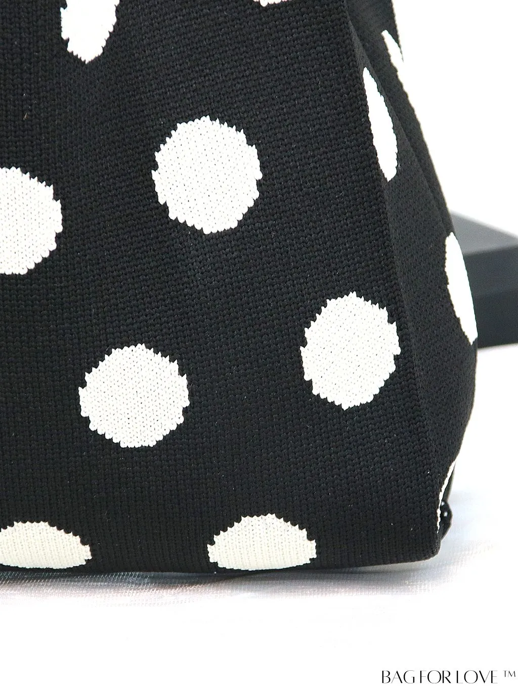 BagForLove - Chic Checkered & Floral Knit Womens Handbag - Spacious Shopping & Casual Tote