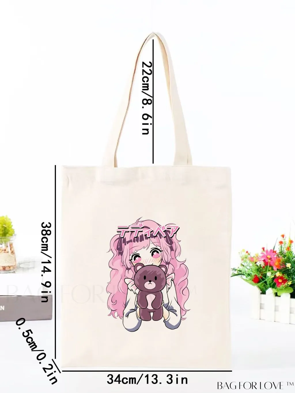 BagForLove - Quirky Cartoon Character Print Tote Bag - Stylish and Fun Shopping Companion