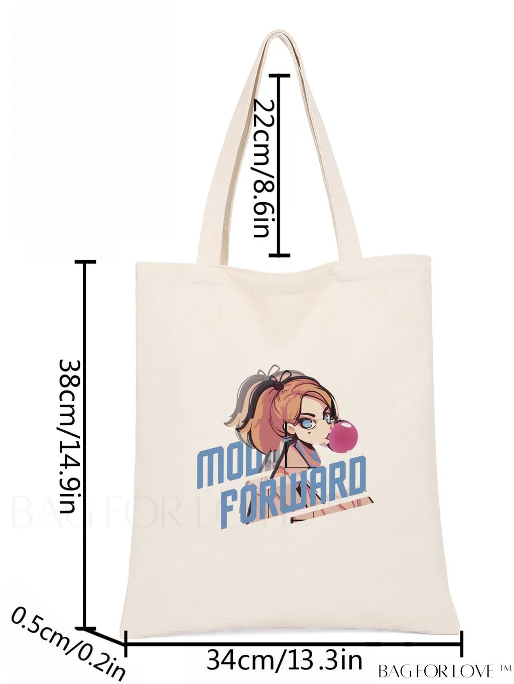 BagForLove - Stylish Cartoon Character Pattern Shopper Bag