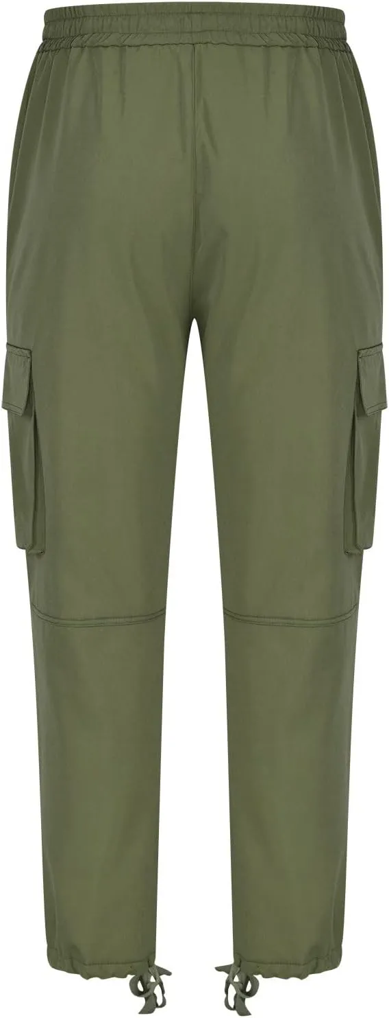 Baggy Cargo Pants Men Streetwear Drawstring Loose Wide Leg Work Pants Outdoor Fitness Straight Jogging Pants