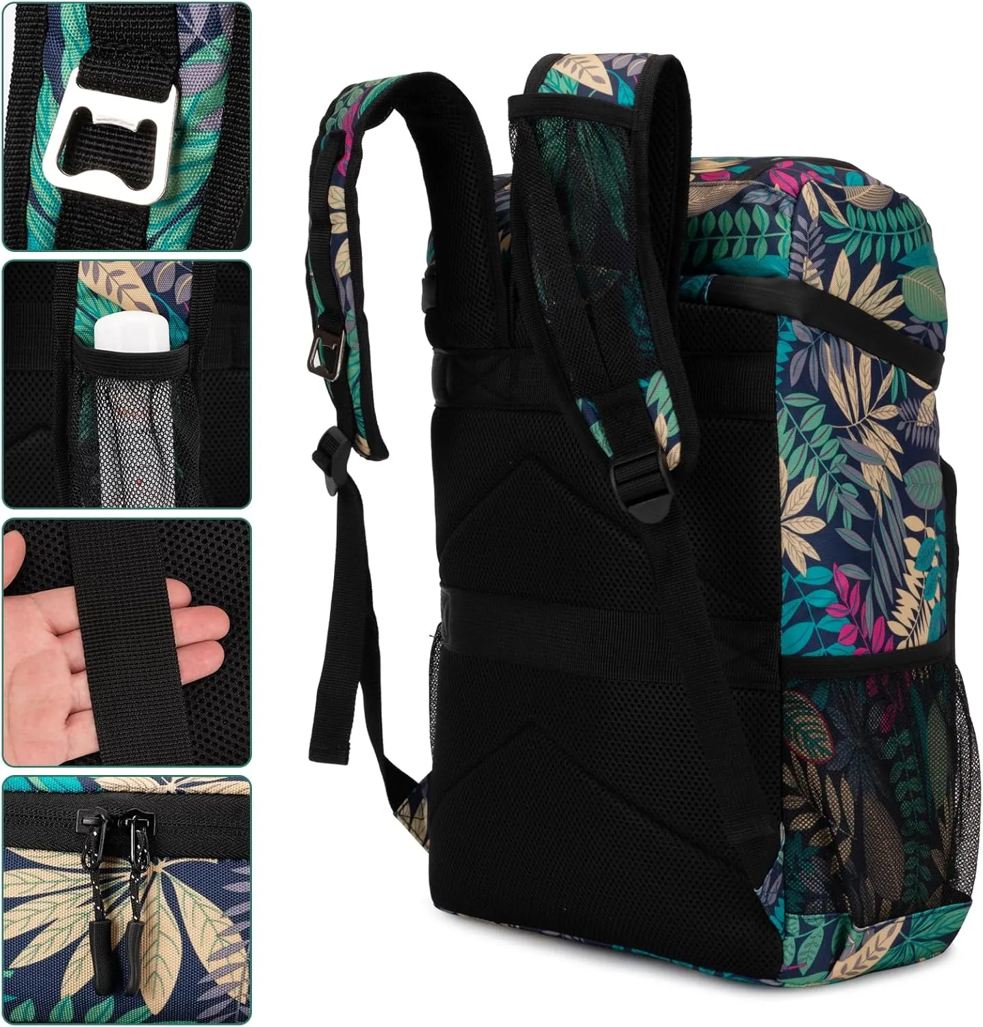 BAGLHER Lightweight Insulated Cooler Backpack - 30 Cans, Leak-Proof for Lunch, Picnic, Hiking, Camping Trips