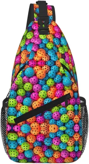 Balls Colors Pattern Print Cross Chest Bag Diagonally For Short-Distance Travel And Daily Use
