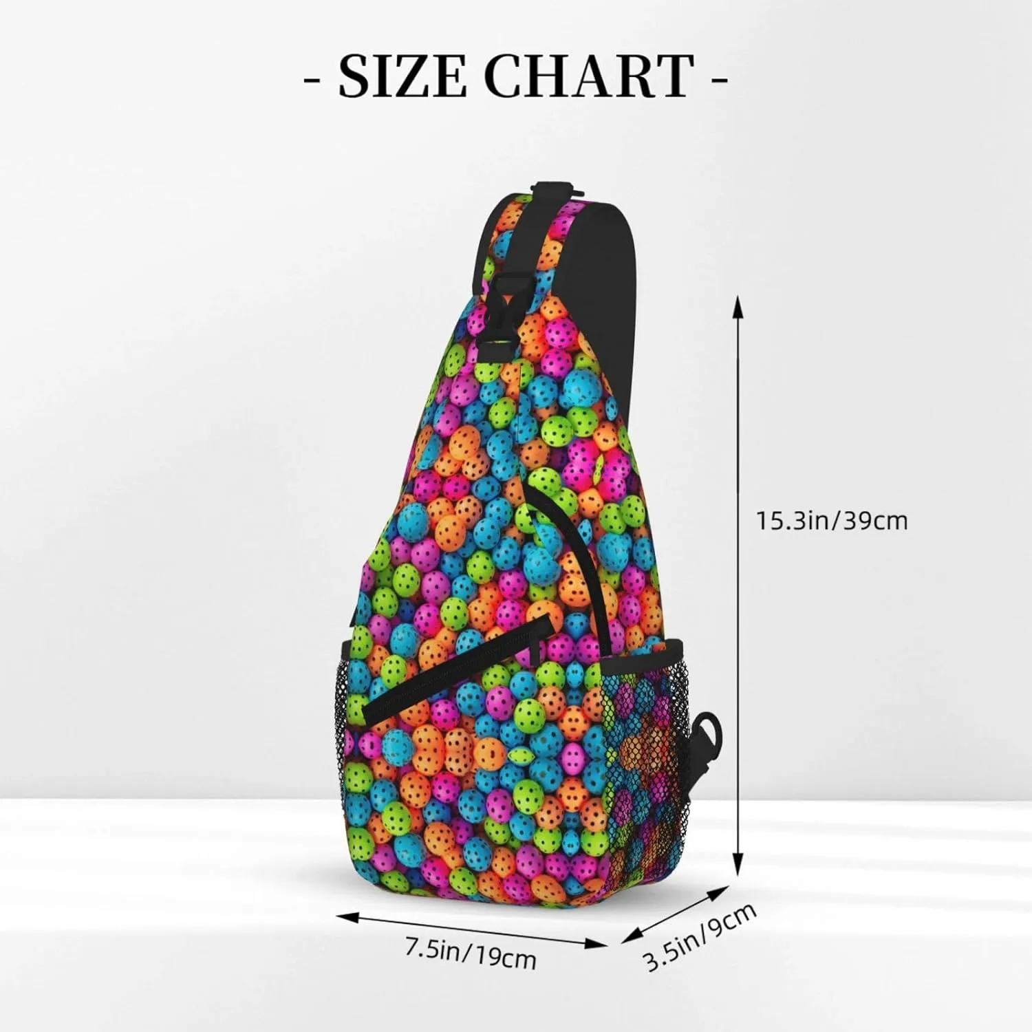 Balls Colors Pattern Print Cross Chest Bag Diagonally For Short-Distance Travel And Daily Use