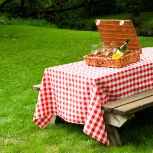 Bargain 60 X 126 in. Rectangular Tablecloth Red & White Checkered