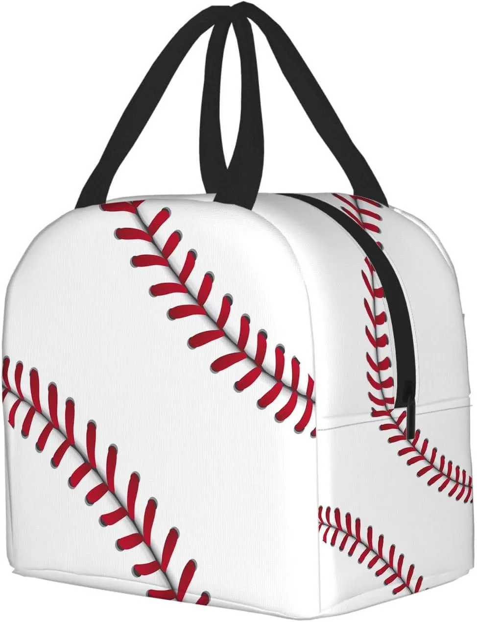 Baseball Lunch Bag for Women Men, Insulated Reusable Lunch Tote Bag, Large Capacity Lunch Box for Work, Leakproof Cooler Lunch Bag for Office Picnic Travel