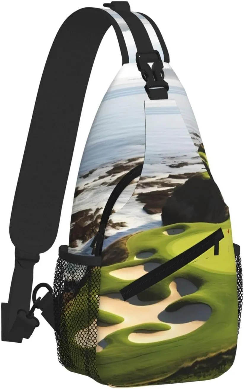 Beach Golf Course Print Cross Chest Bag Diagonally For Short-Distance Travel And Daily Use