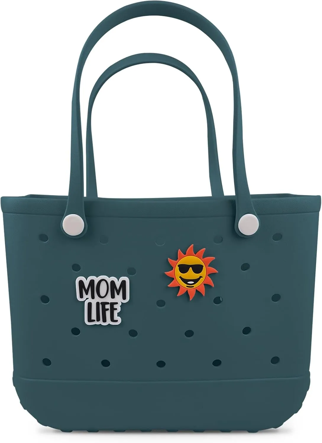 Beach Rubber Bag Tote Bag,Extra Large Waterproof Travel Women Handbag with Charms for Sports Beach Groceries Pool