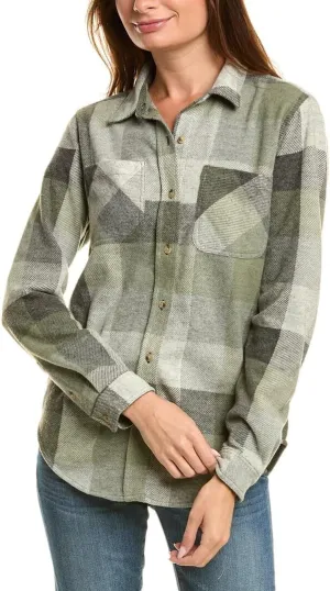 Beachlunchlounge Button Front Shirt Jacket
