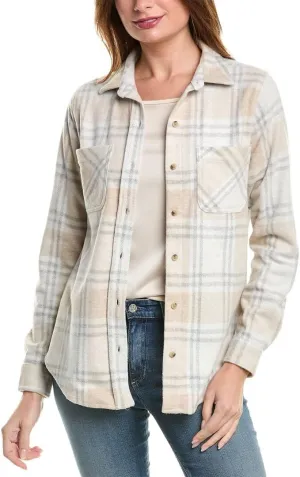 Beachlunchlounge Button Front Shirt Jacket