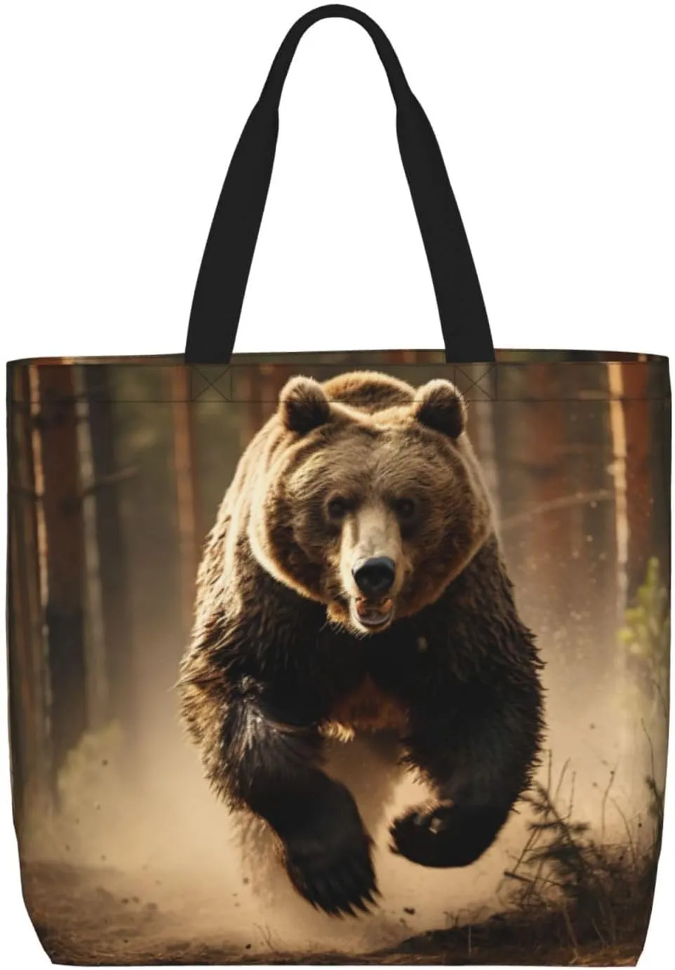 Beaver Working2 Print Tote Bag Shoulde Bag Handbag Grocery Bags Reusable For Office Shopping Travel Casual Work Holiday