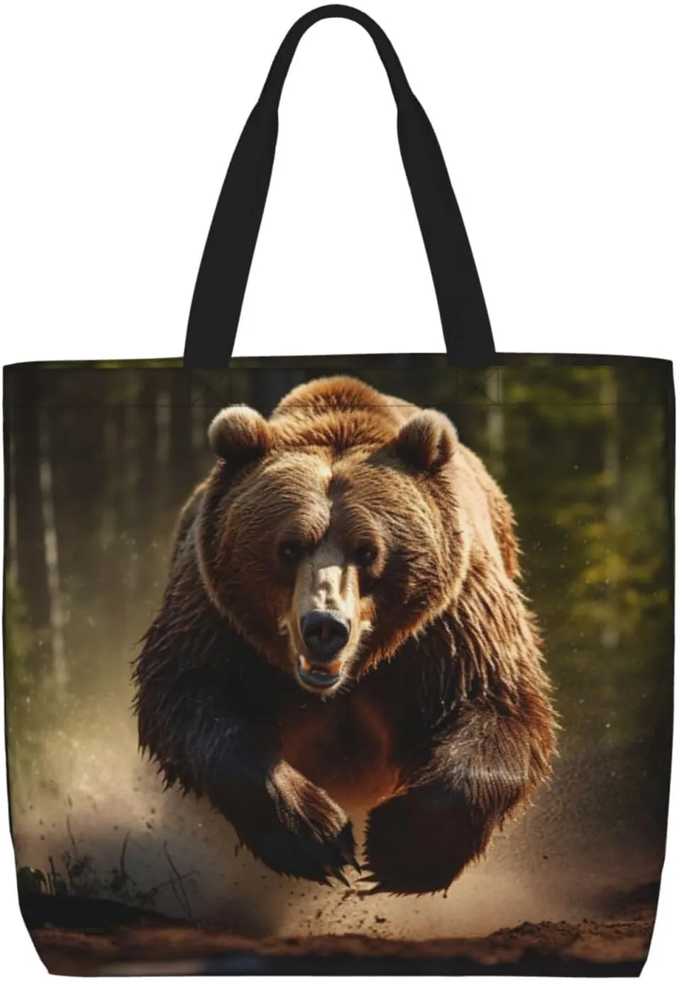 Beaver Working2 Print Tote Bag Shoulde Bag Handbag Grocery Bags Reusable For Office Shopping Travel Casual Work Holiday
