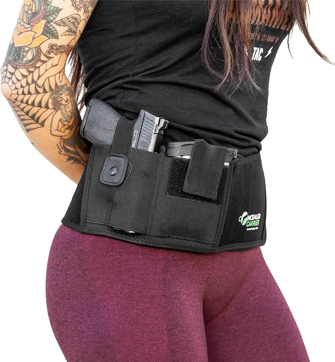 Belly Band Holster for Concealed Carry | Combat Veteran Owned Company |IWB Holster | Waist Band Handgun Carrying System | Hand Gun Elastic Holder for Pistols