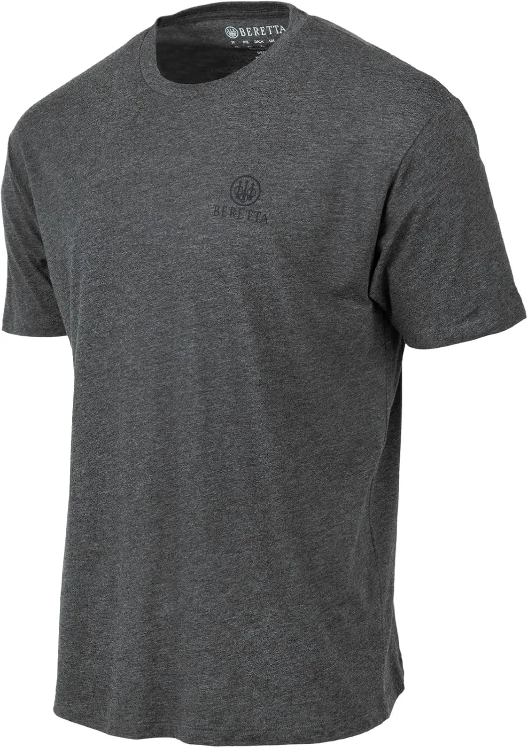 Beretta Men's Horizon SS Casual Durable Active Wear Ribbed Crew Neck Logo Print Double Needle Hems Short Sleeve T-Shirt