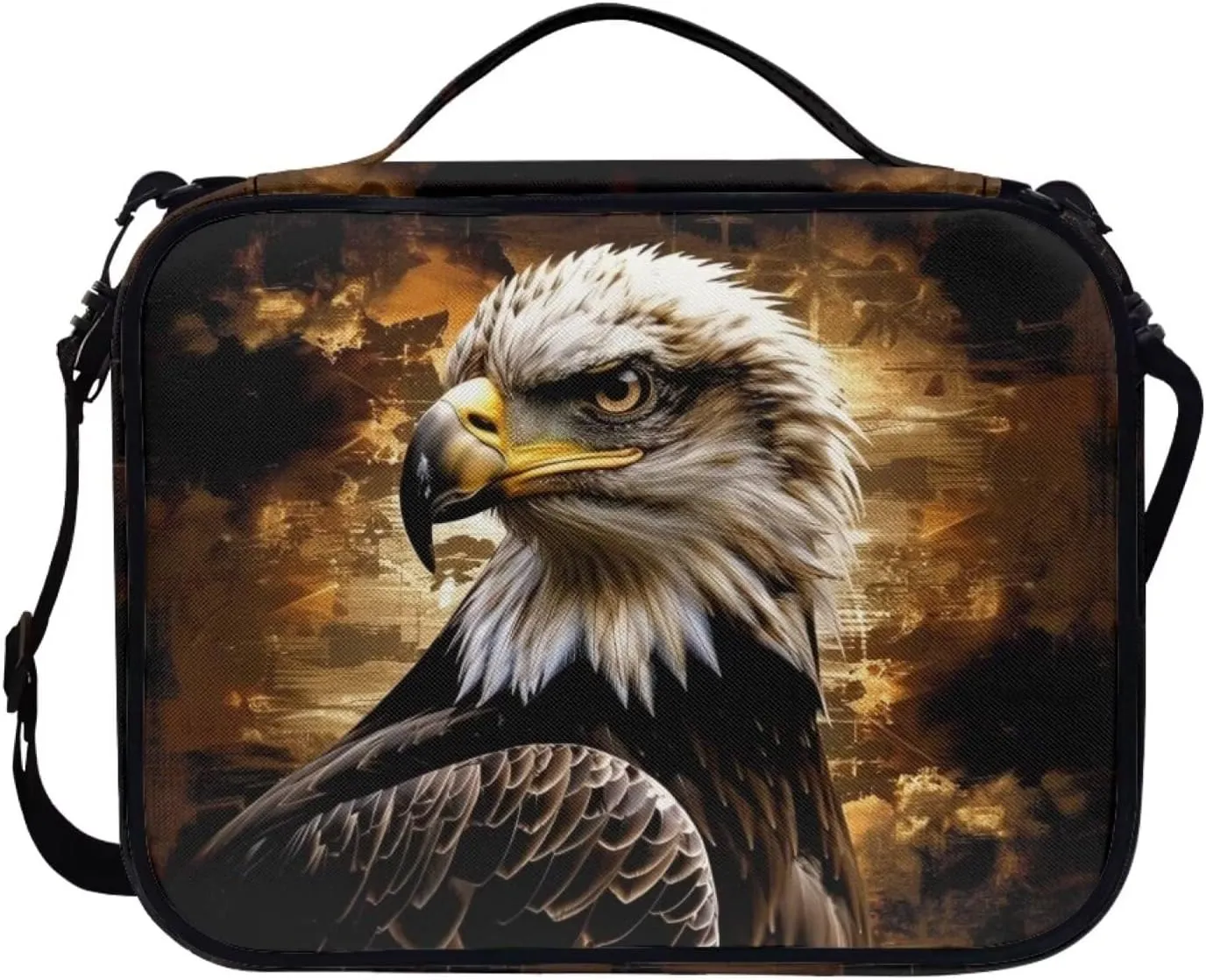 Bible Cover for Women, Bible Holder, Bible Cover Carrier Carrying Organizer Bag,Zipper and Pockets for Standard Large Size Bible Bald Eagle