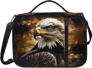 Bible Cover for Women, Bible Holder, Bible Cover Carrier Carrying Organizer Bag,Zipper and Pockets for Standard Large Size Bible Bald Eagle