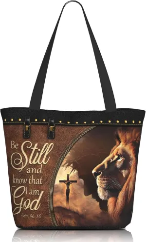 Bible Tote Bags for Women Christian Tote Bag Church Shoulder Bag Inspirational Bags With Zipper Christian Gift