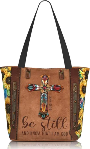 Bible Tote Bags for Women Christian Tote Bag Church Shoulder Bag Inspirational Bags With Zipper Christian Gift