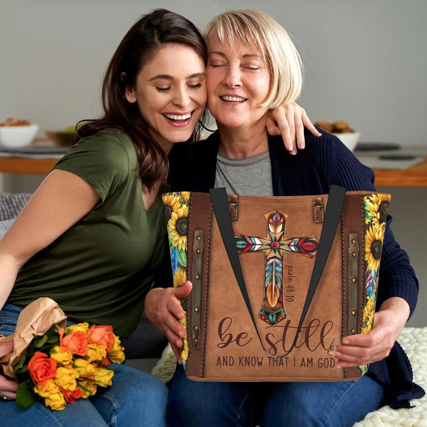Bible Tote Bags for Women Christian Tote Bag Church Shoulder Bag Inspirational Bags With Zipper Christian Gift