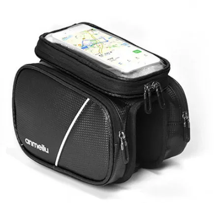 Bicycle Saddle Bag Bike Front Beam Bag Mobile Phone Touch Screen Bag Riding Equipment