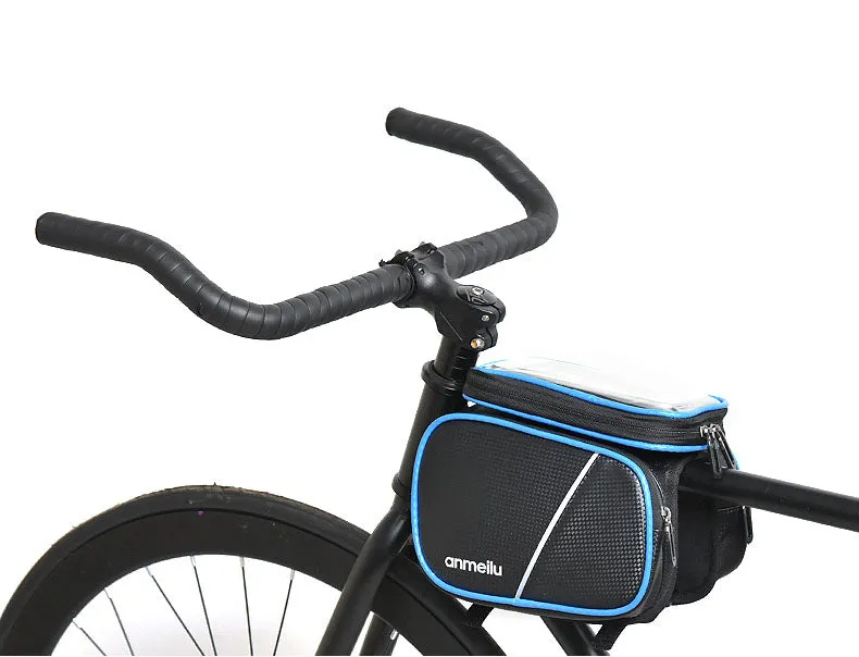 Bicycle Saddle Bag Bike Front Beam Bag Mobile Phone Touch Screen Bag Riding Equipment