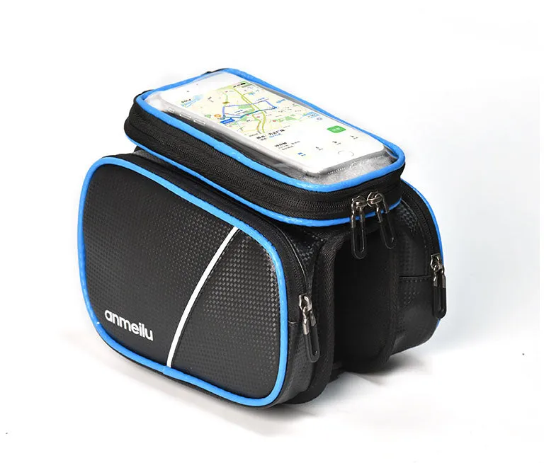 Bicycle Saddle Bag Bike Front Beam Bag Mobile Phone Touch Screen Bag Riding Equipment
