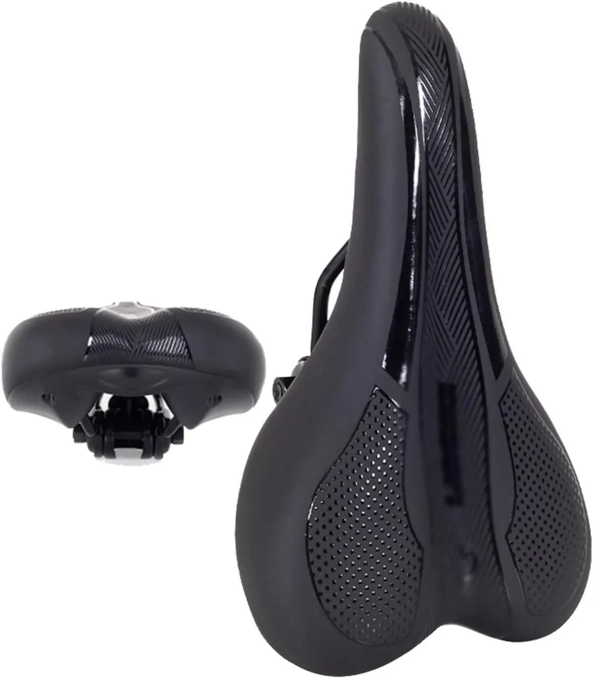 Bicycle Saddle、High Elasticity Comfort Mountain Bike seat，Breathable, Shock-Absorbing Racing Replacement Parts There Installation Methods Double-Track/Clamping Code