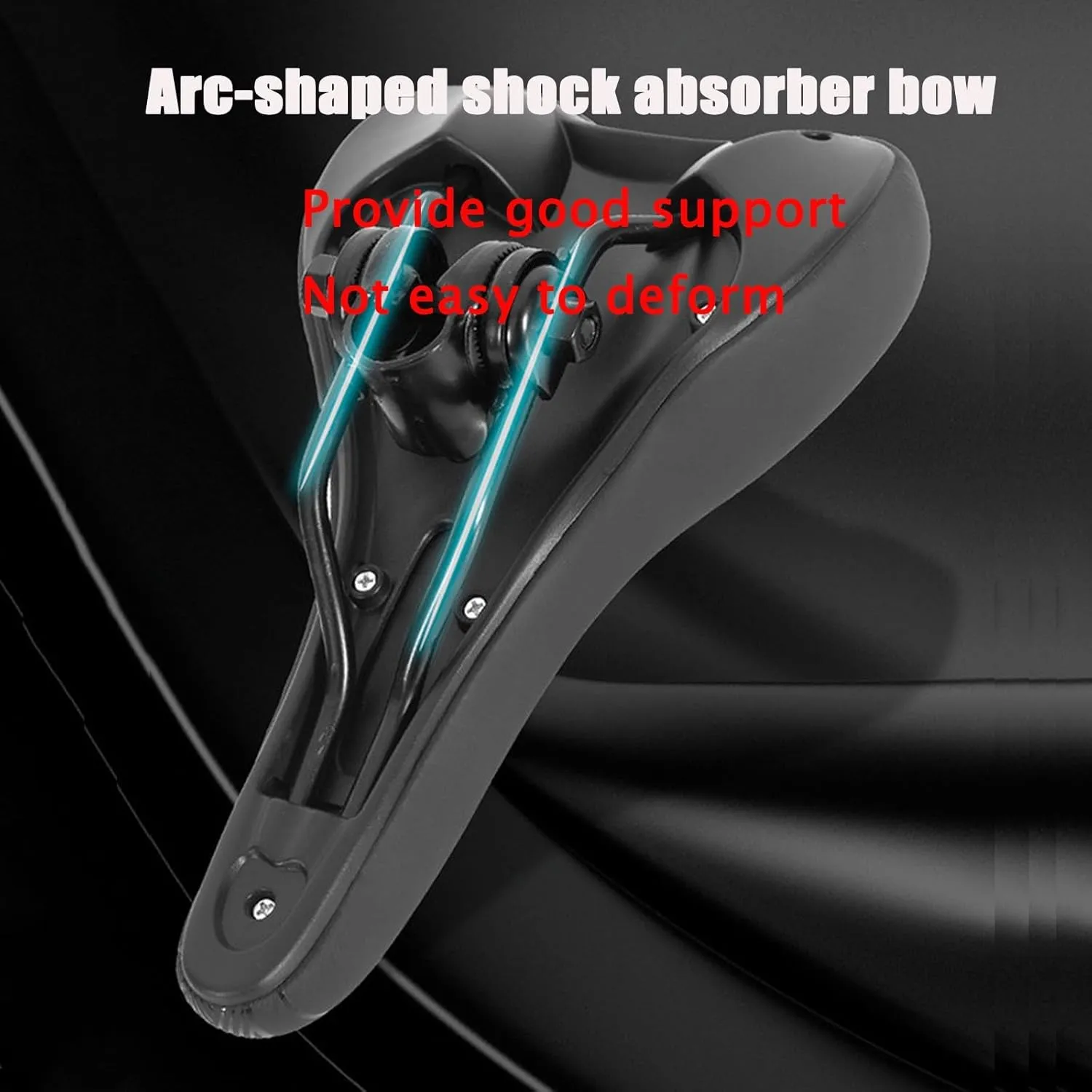 Bicycle Saddle、High Elasticity Comfort Mountain Bike seat，Breathable, Shock-Absorbing Racing Replacement Parts There Installation Methods Double-Track/Clamping Code