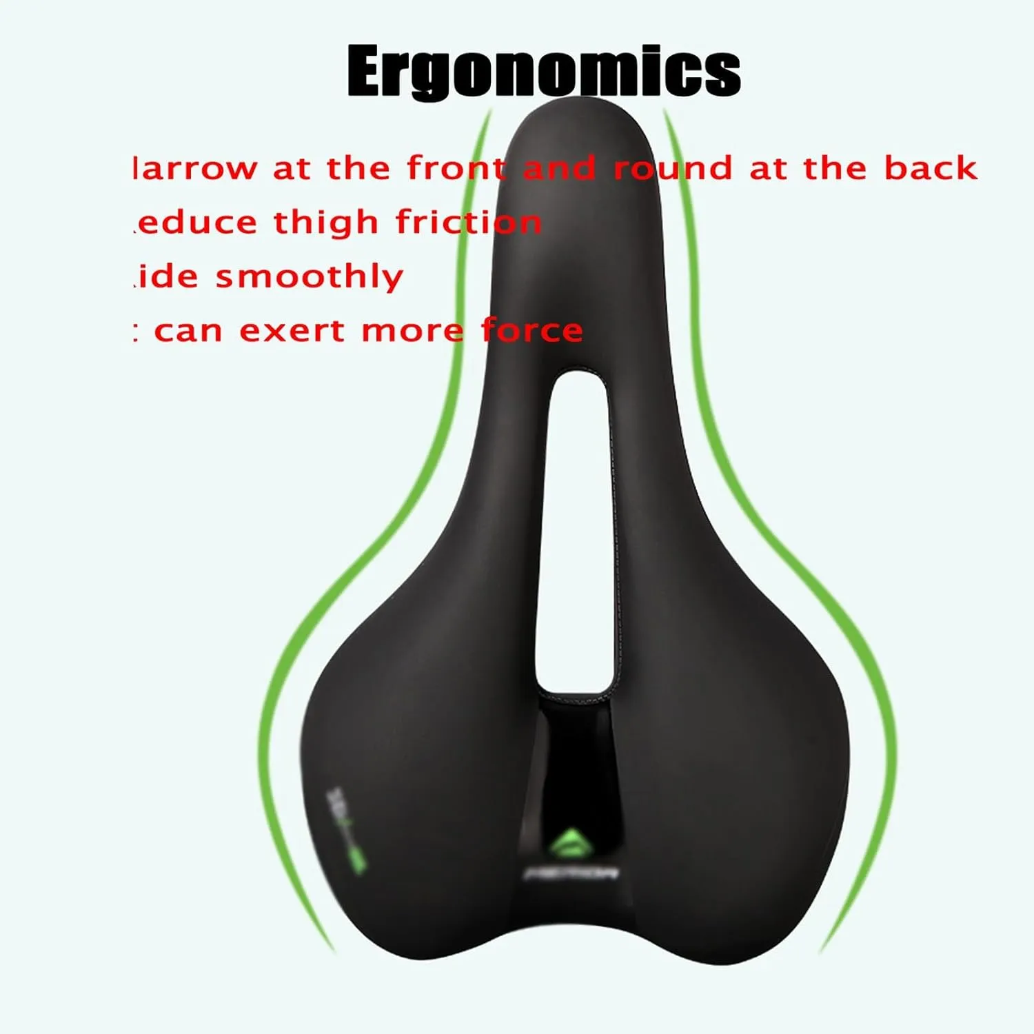 Bicycle Seat -Universal Cycle Saddle Width Narrowness Hollow Breathable/Shock Absorbing/Comfortable Gel City Bike Saddles Glossy Matte Finish,for Cycling Spinning Bikes
