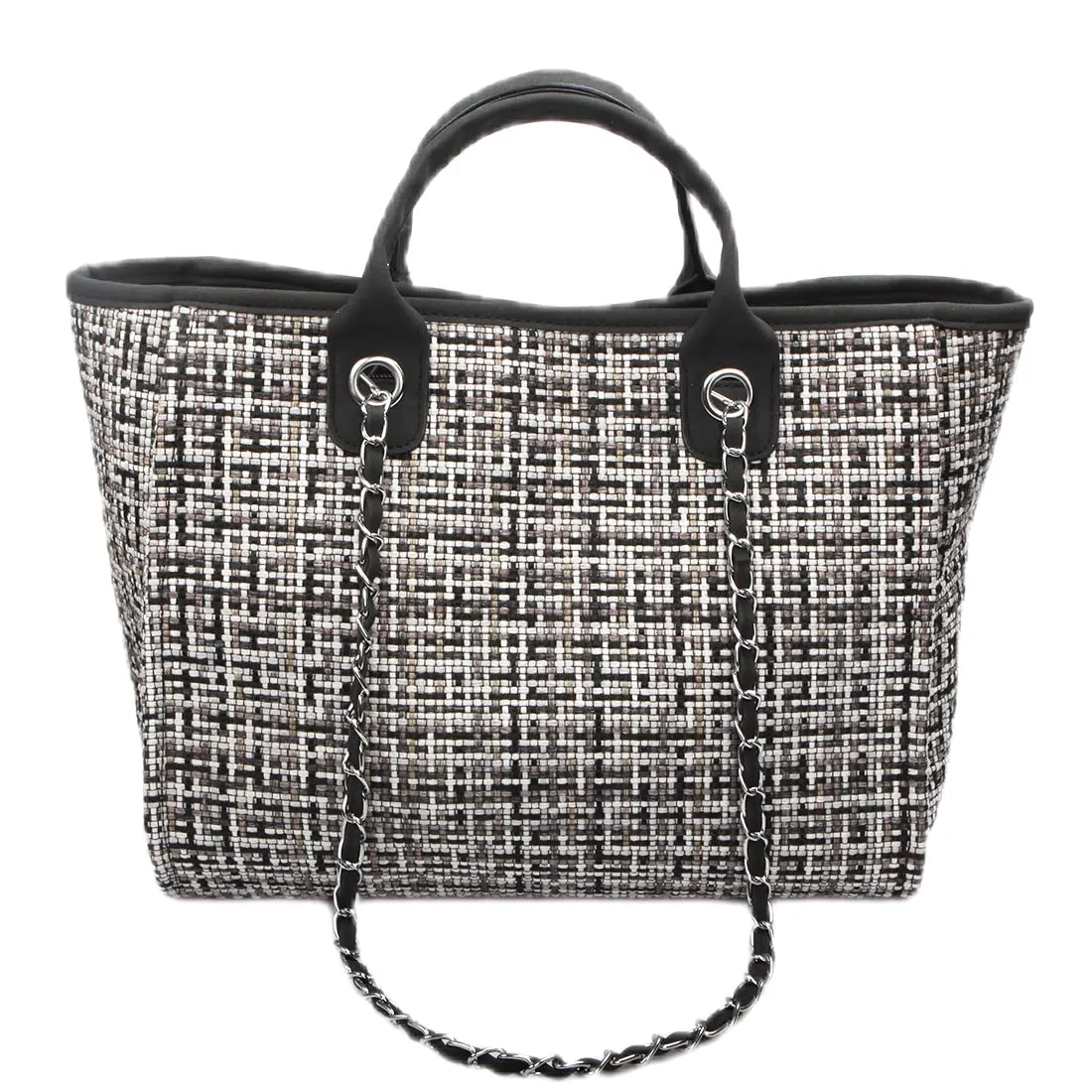 Big Capability Stripes Shoulder Bag Oversized Striped Fabric Tote Purses Bag Camo Top Handle Casual Handbag French Basket