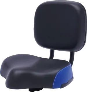 Bike Saddle with Backrest, Large Bike Seat Replacement for Mountain Bike Tricycle Commuter Bike, Extra Wide Bicycle Seat Wing Ergonomic Design, Shock Absorbing, Waterproof, Universal