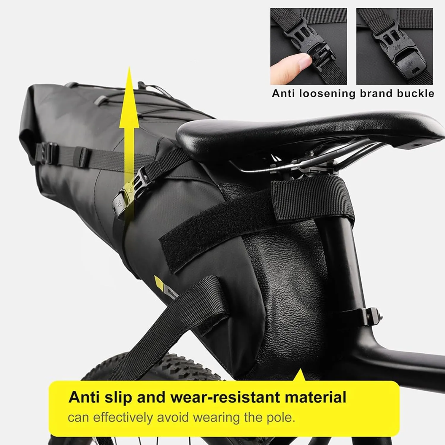 Bike Seat Bag Bicycle Saddle Bag Waterproof Rhinowalk Bike Bag Expandable Capacity Cycling Under Seat Pouch for Mountain Road Biking and Commuting Trips (10L)