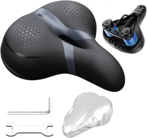 Bike Seat Cushion | Comfortable Saddle Cushion Replacement | Shock Absorbing Riding Accessories for Men Women Boys Girls Adults Long Distance Biking