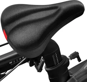 Bike Seat Cushion Compatible with Peloton Bike & Plus, Gel Bicycle Seat Cover for Women & Men Comfort, Accessories for Most Narrow Bicycle Saddle, Extra Padded with Soft Memory Foam, 11”x7”