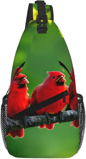 Birch Trees Fashion Print Crossbody Chest Bag - Adjustable Strap For Hiking And Working