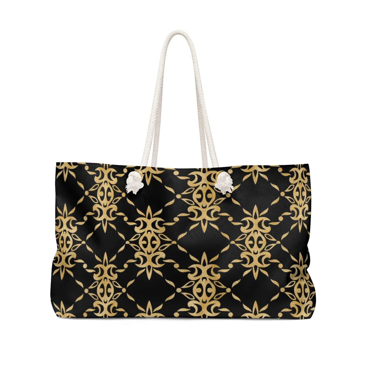Black and Gold Weekender Bag